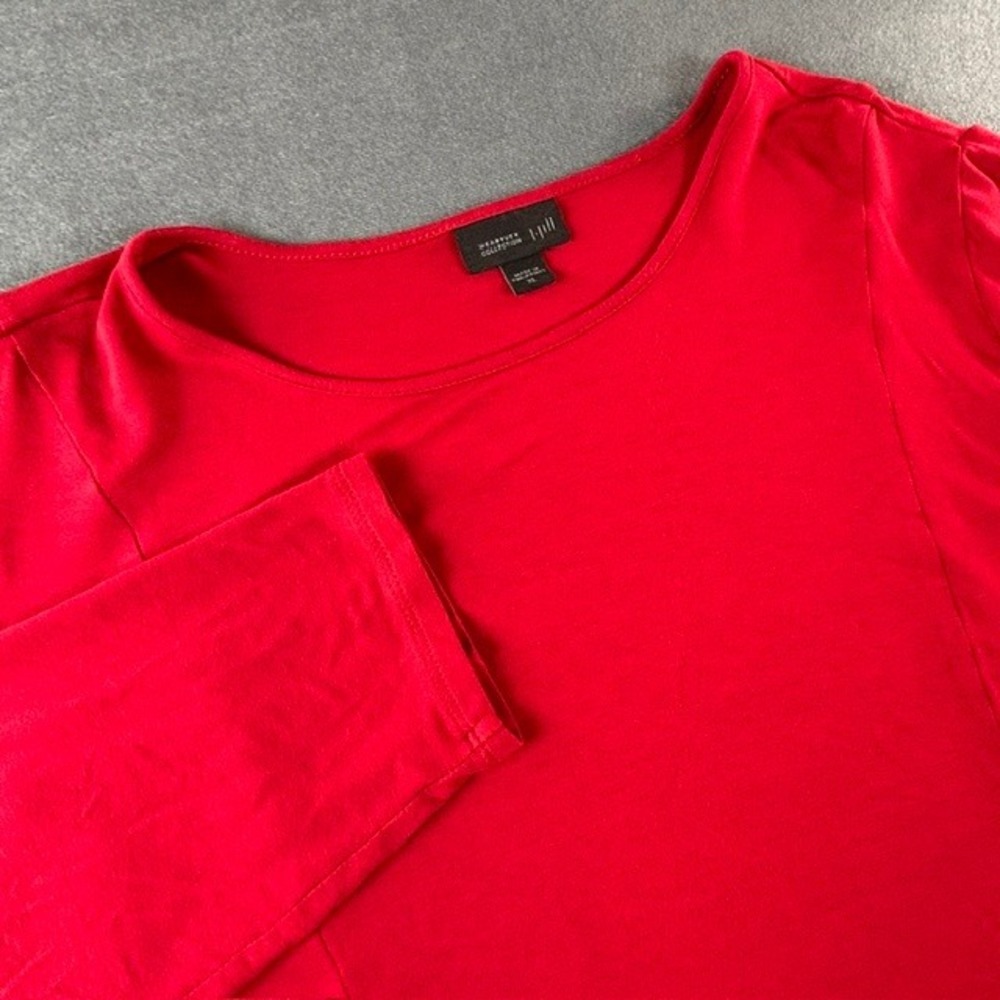 J. Jill Wearever Collections Women's Red Long Sleeve Tunic Blouse XL